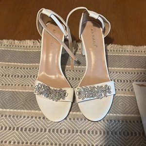 Open toe wedding heels